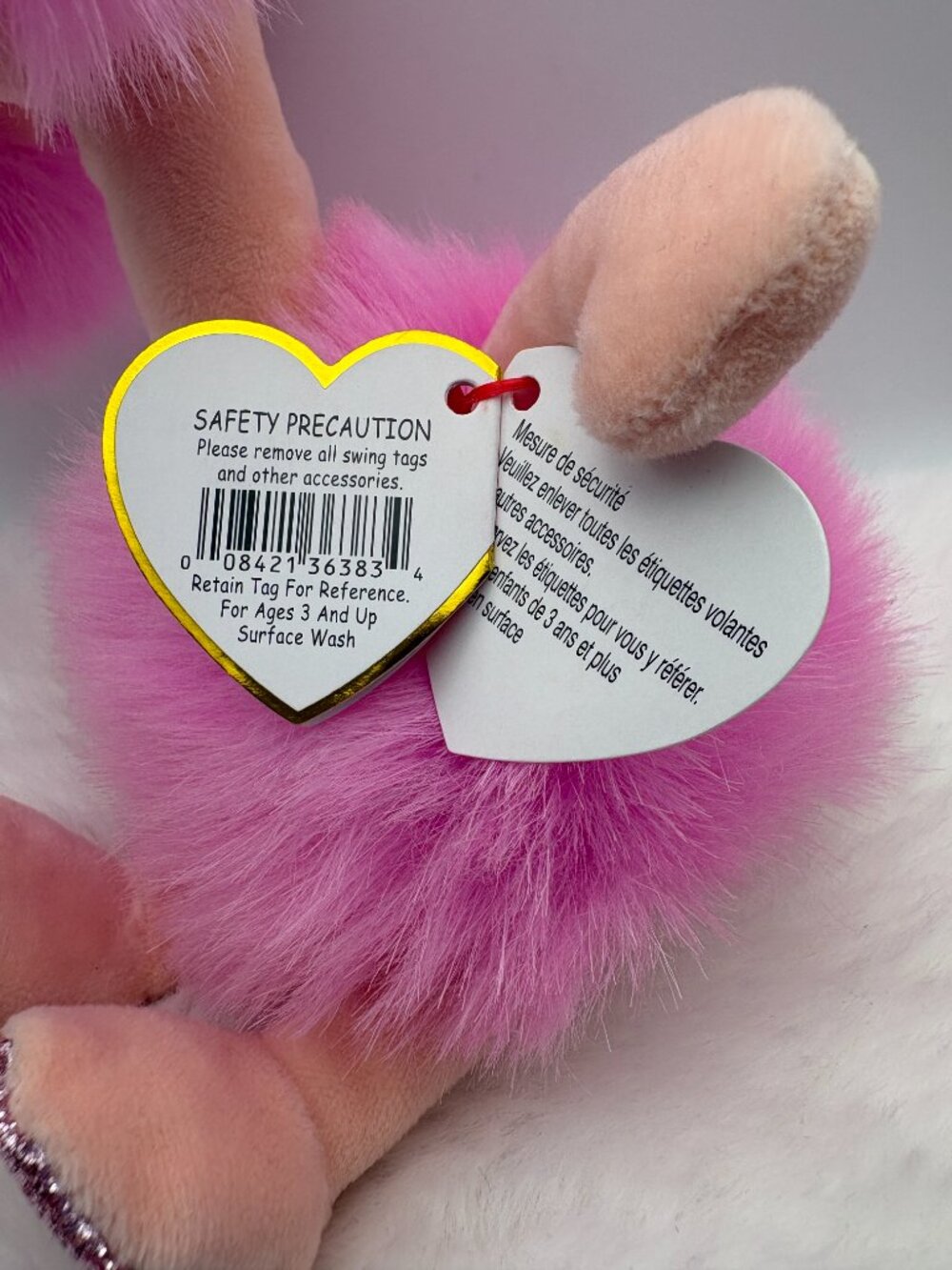 Camilla TY Beanie Boos Poodle Dog Pink Peach Glitter 2021 (SKU: 692TO) - Picture 7 of 9